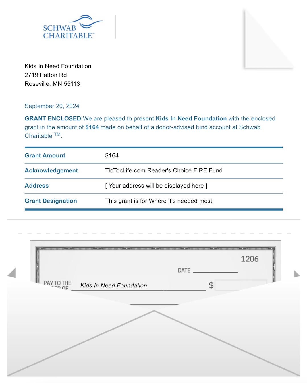 July donation letter