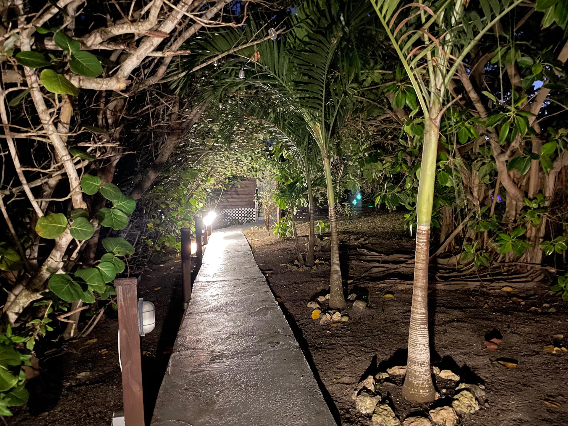 The entry walk to our Airbnb—pretty!