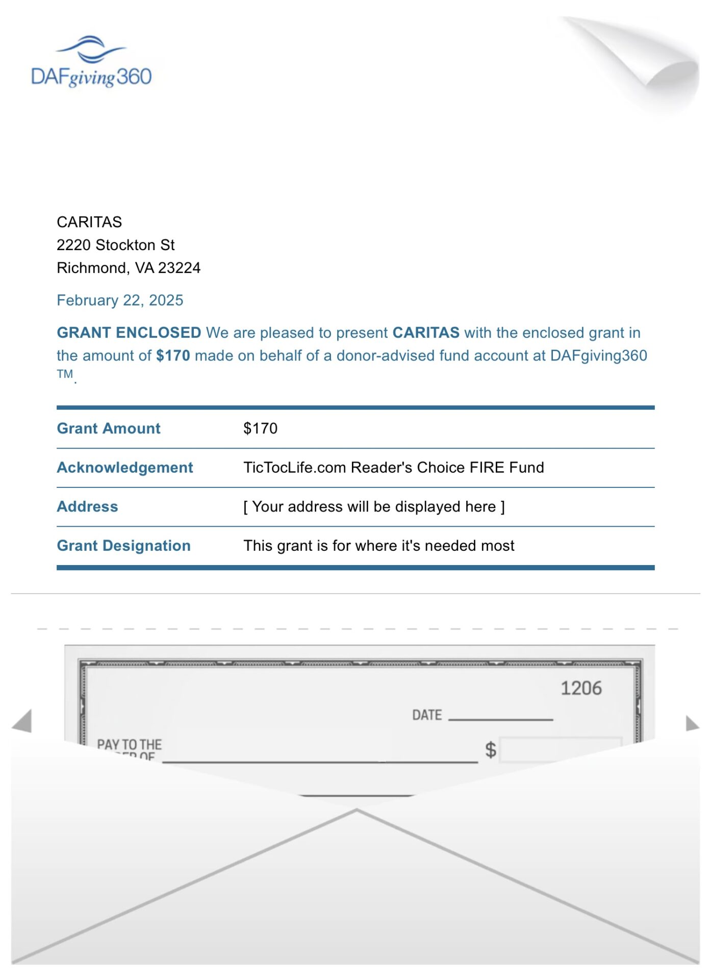 Donation Letter Jan 2025