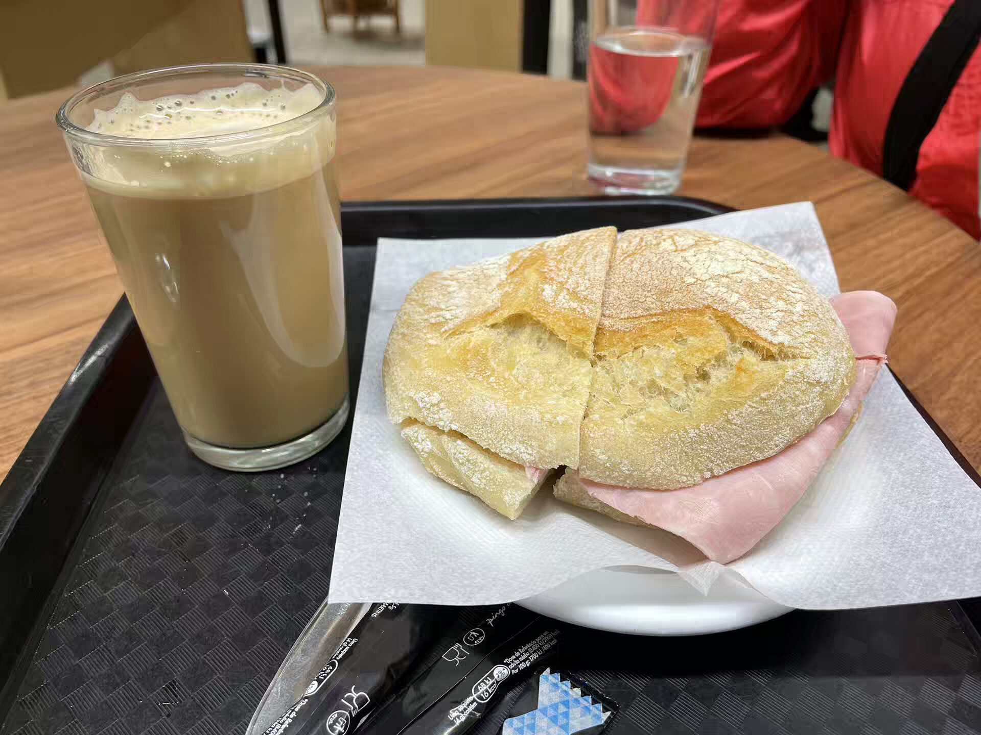 Don’t grocery shop hungry, right? How about a coffee and fresh ham/cheese sandwich for under $2?